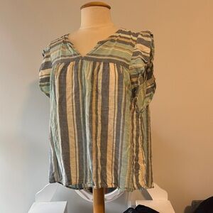 ❤️Knox Rose Multicolor Striped V-Neck Blouse